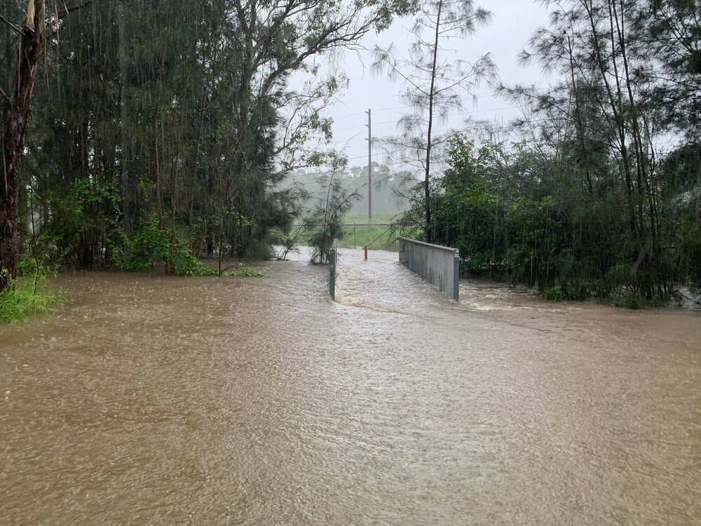 Flooding at Oppy Reserve, Quakers Hill, 2022