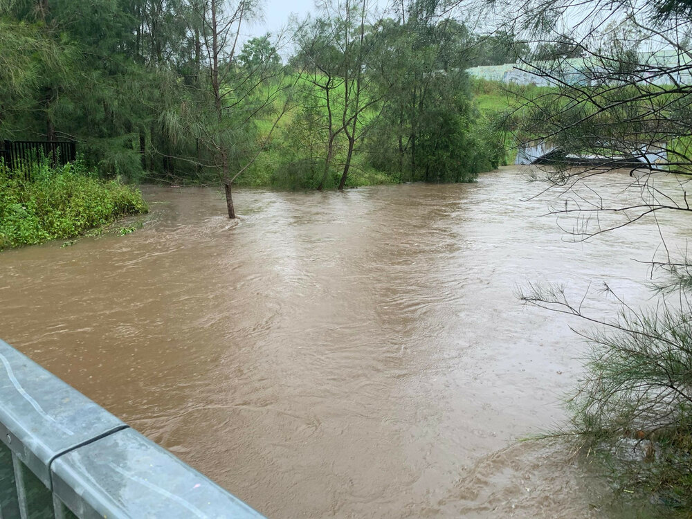 Flooding at Oppy Reserve, Quakers Hill, 2022