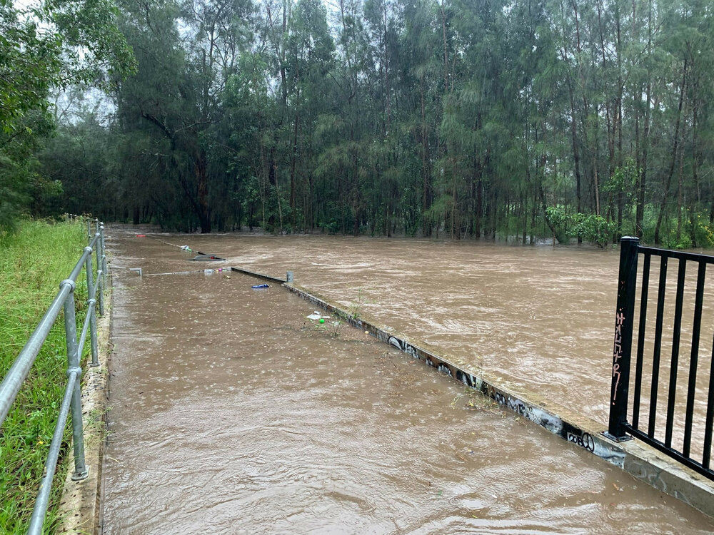 Flooding at Oppy Reserve, Quakers Hill, 2022