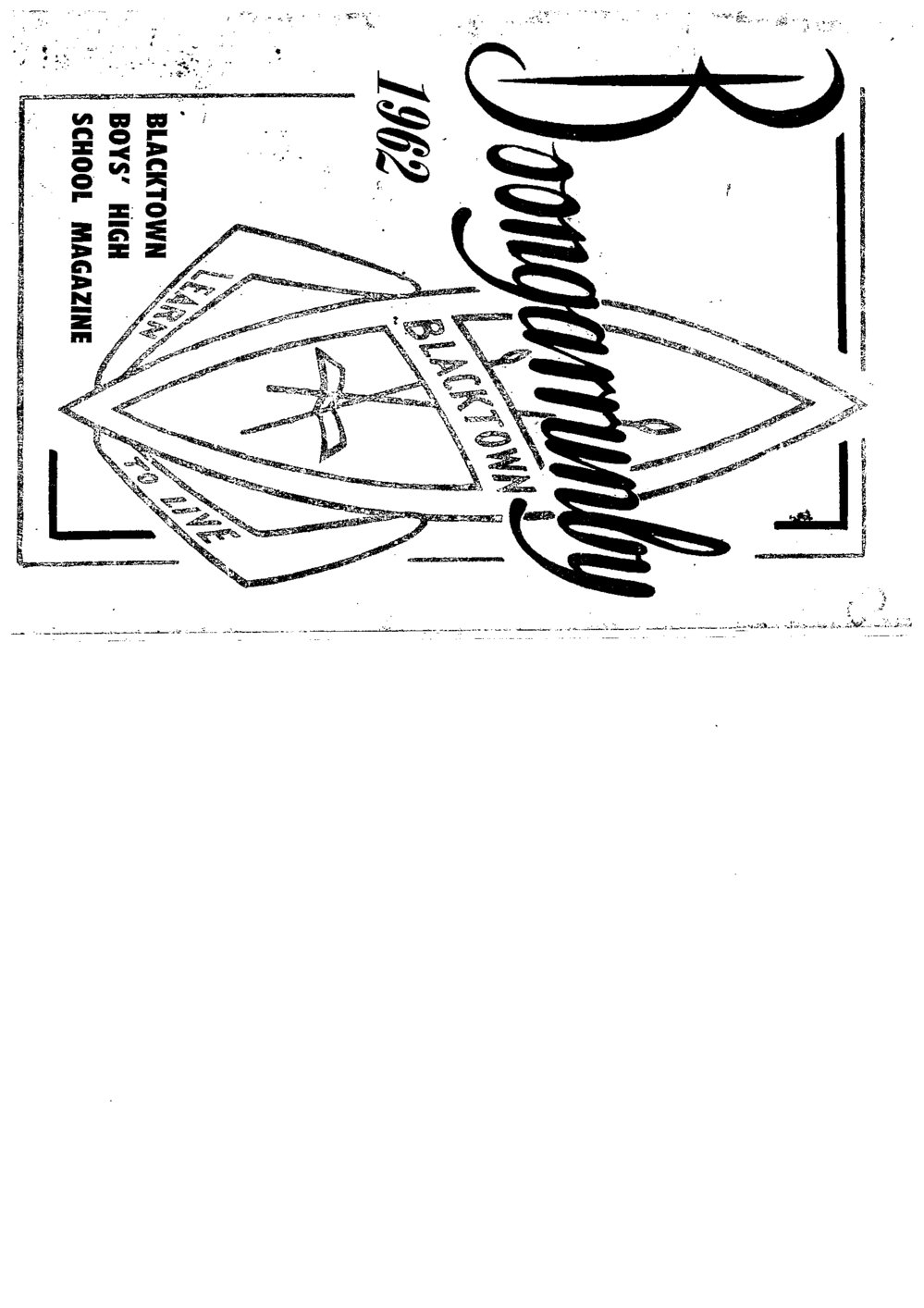  Boongarrunby Magazine, Blacktown Boys High School,1962