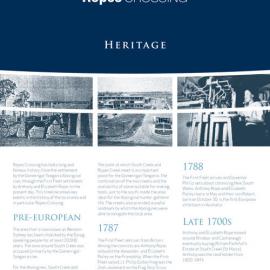 Ropes Crossing Heritage - timeline