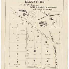 Subdivision Plan of School and Church Estate, Blacktown