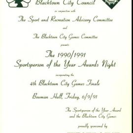 Sportsperson of the Year  Awards Night, 1990/1991