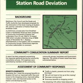 Quakers Hill Overpass and Station Road deviation, 1994