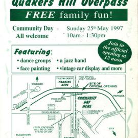 Quakers Hill overpass opening, 1997