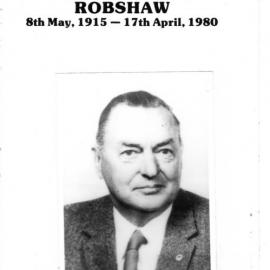 Keith McClean Robshaw tribute, 1980