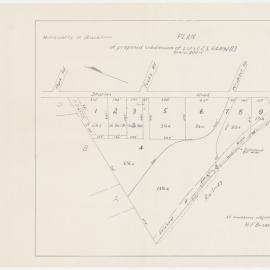 Plan of proposed subdivision of Lots 1,2,3, 64092 (L)