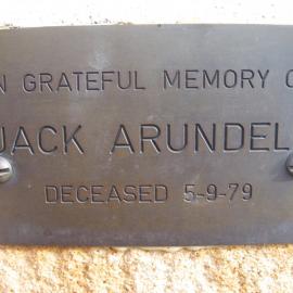 Plaque - Arundell, Jack