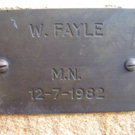 Plaque - Fayle, W. (MN)