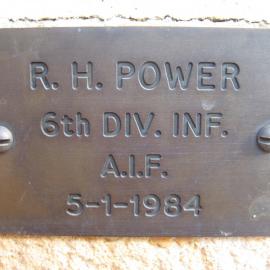 Plaque - Power, Richard Henry (AIF)