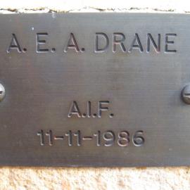 Plaque - Drane, Albert Edward Anzac (AIF)