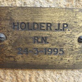 Plaque - Holder, J.P. (RN)