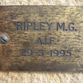 Plaque - Ripley, Mervyn George (AIF)