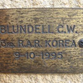Plaque - Blundell, Clifford William (RAR, Korea)