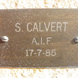 Plaque - Calvert, Sydney (AIF)
