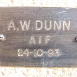 Plaque - Dunn, A.W. (AIF)