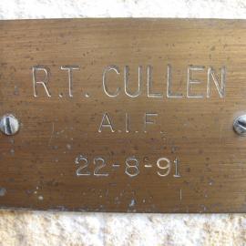 Plaque - Cullen, Robert Thomas Popplen (AIF)
