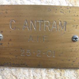 Plaque - Antram, Colin (AIF)