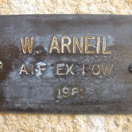 Plaque - Arneil, James WIlliam (AIF, POW)
