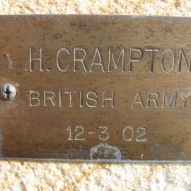 Plaque - Crampton, H. (British Army)