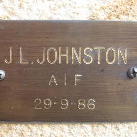 Plaque - Johnston, James Louis (AIF)