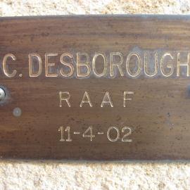 Plaque - Desborough, Colin Howard (RAAF)