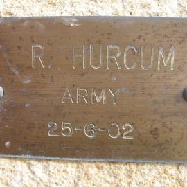 Plaque - Hurcum, Ronald Keith(Army)