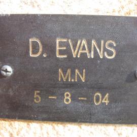 Plaque - Evans, D. (MN)