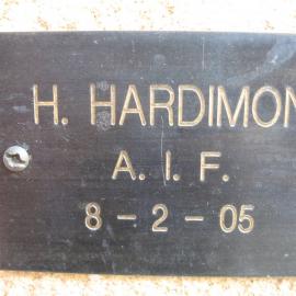 Plaque - Hardimon, Henry James (AIF)