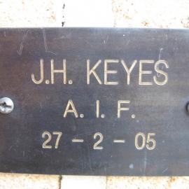 Plaque - Keyes, John Henry (AIF)