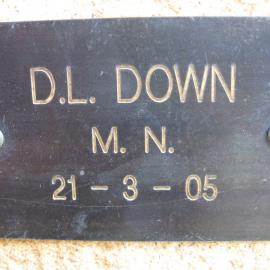 Plaque - Down, D.L. (MN)