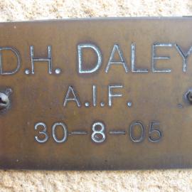 Plaque - Daley, D.H. (AIF)