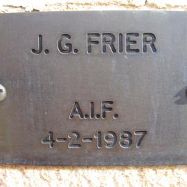 Plaque - Frier, James Garden (AIF)