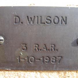 Plaque - Wilson, David (RAR)