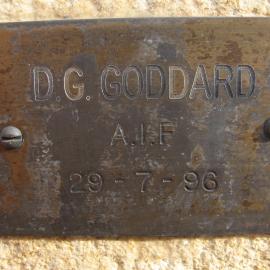 Plaque - Goddard, Douglas George (AIF)