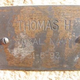 Plaque - Thomas, H. (Royal Navy)