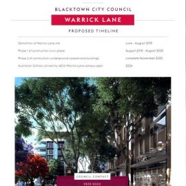 Warrick Lane Precinct Redevelopment - Councillor Update