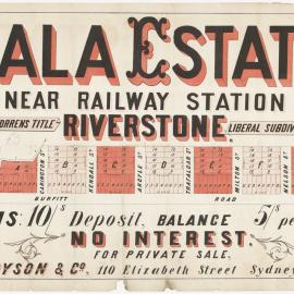 Sala Estate, Riverstone, 1885