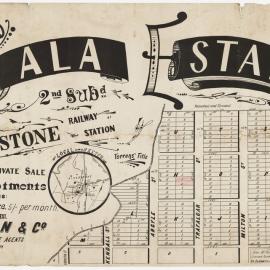 Sala Estate Riverstone, second subdivision, 1885