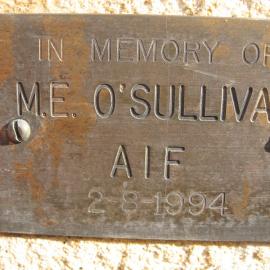 Plaque - O'Sullivan, Mervyn Earle (AIF)