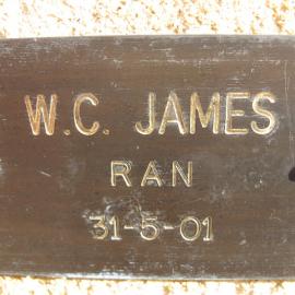 Plaque - James, William Charles (RAN)
