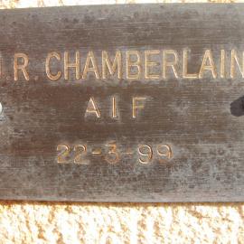 Plaque - Chamberlain, James Royce (AIF)