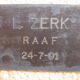 Plaque - Zerk, Laurence (RAAF)