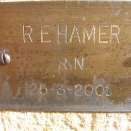 Plaque - Hamer, Russell Edward Christopher (RN)