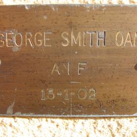 Plaque - Smith, George OAM (AIF)