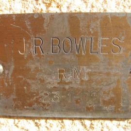 Plaque - Bowles, John Reginald Percy (RM)