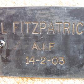Plaque - Fitzpatrick, Launcelot Claude (AIF)