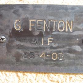 Plaque - Fenton, G. (AIF)