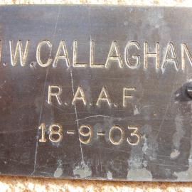 Plaque - Callaghan, John Walter (RAAF)