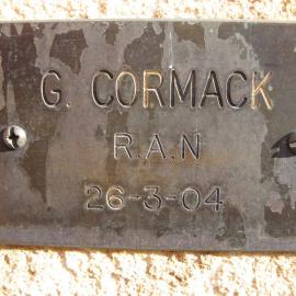 Plaque - Cormack, George (RAN)